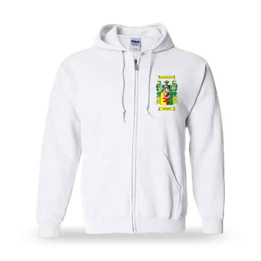 Cartmaal Unisex Coat of Arms Zip Sweatshirt - White