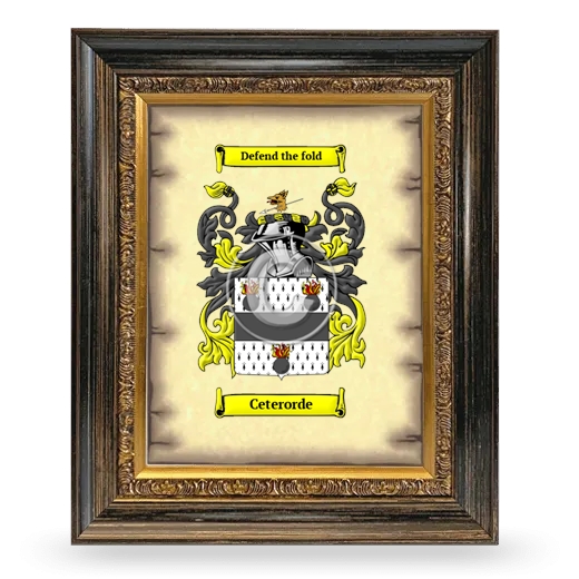 Ceterorde Coat of Arms Framed - Heirloom