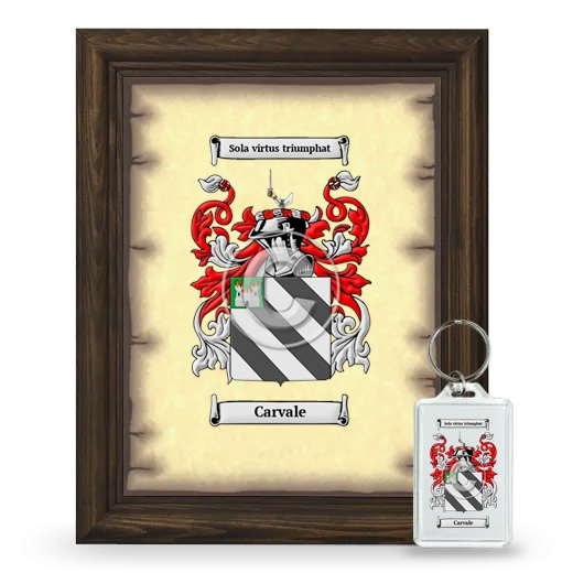 Carvale Framed Coat of Arms and Keychain - Brown