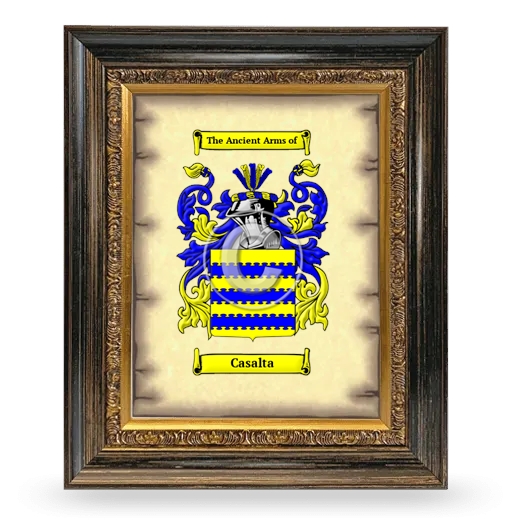 Casalta Coat of Arms Framed - Heirloom