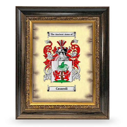 Casaroli Coat of Arms Framed - Heirloom