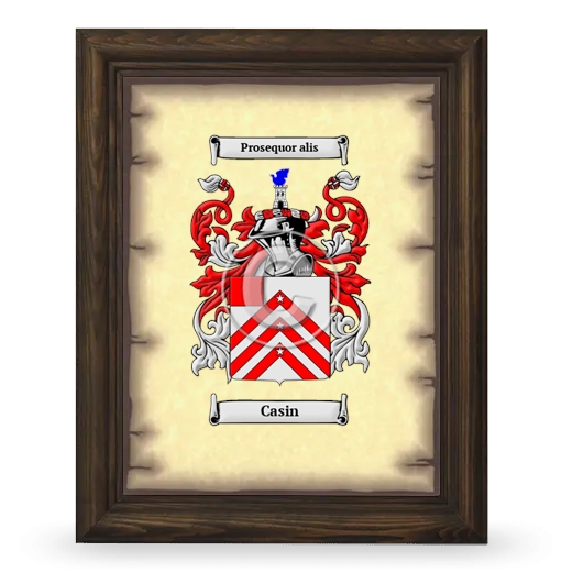 Casin Coat of Arms Framed - Brown