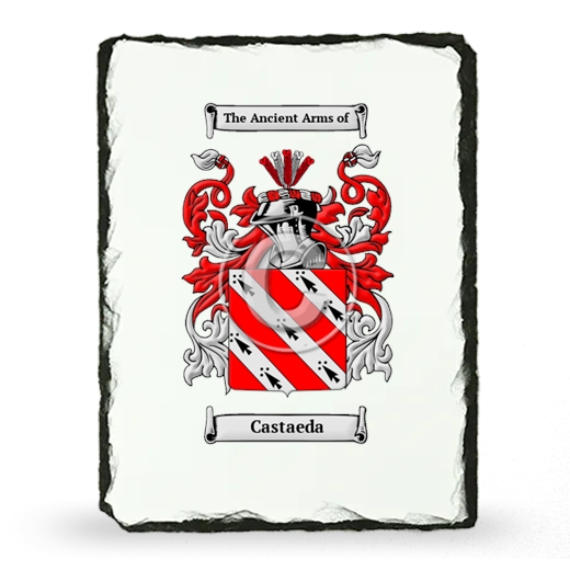 Castaeda Coat of Arms Slate