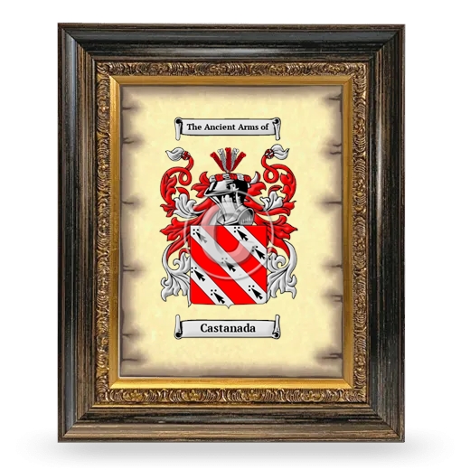 Castanada Coat of Arms Framed - Heirloom