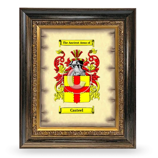 Casteel Coat of Arms Framed - Heirloom