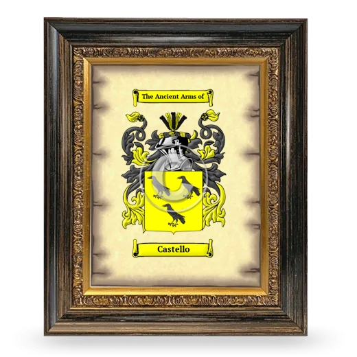 Castello Coat of Arms Framed - Heirloom