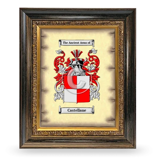 Castellane Coat of Arms Framed - Heirloom