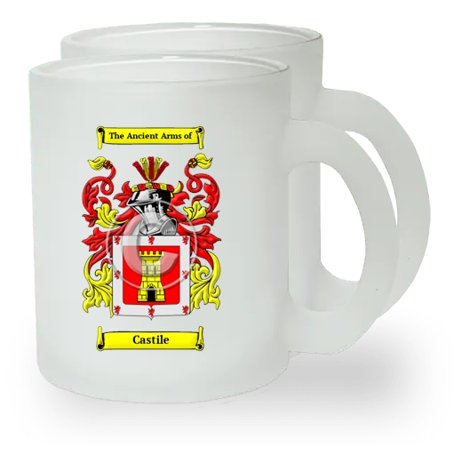 Castile Pair of Frosted Glass Mugs