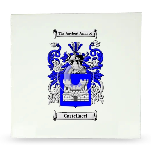 Castellacci Large Ceramic Tile with Coat of Arms