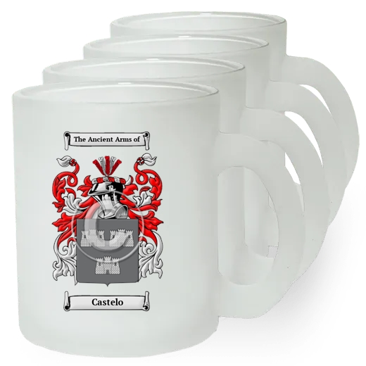 Castelo Set of 4 Frosted Glass Mugs