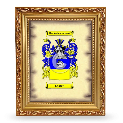 Casten Coat of Arms Framed - Gold