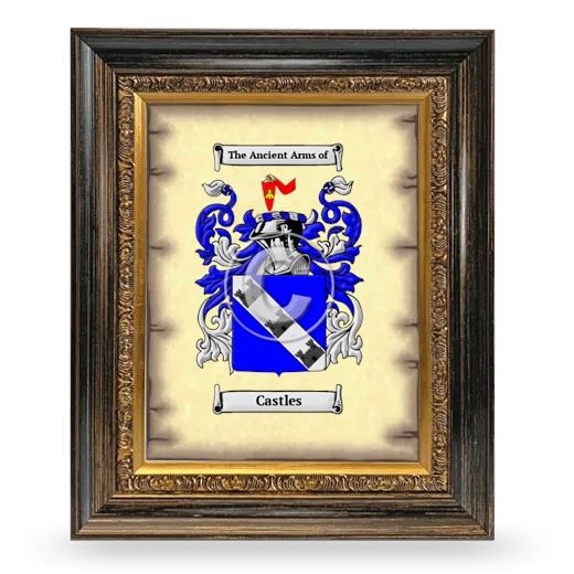Castles Coat of Arms Framed - Heirloom