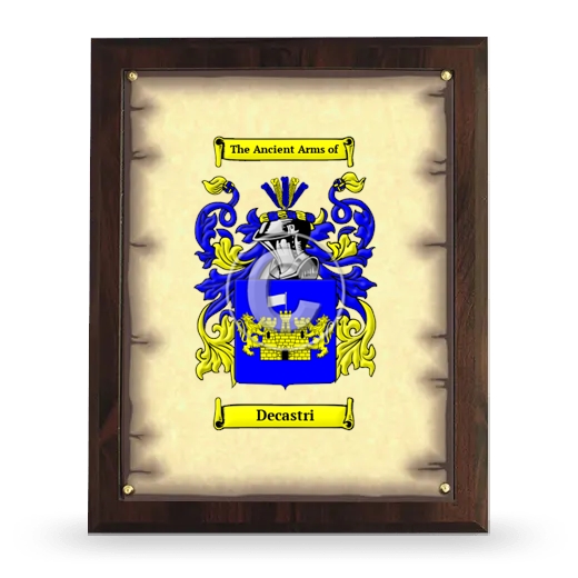 Decastri Coat of Arms Plaque