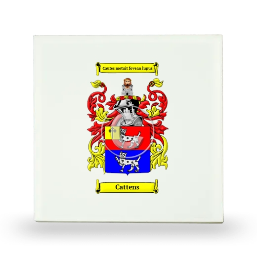 Cattens Small Ceramic Tile with Coat of Arms