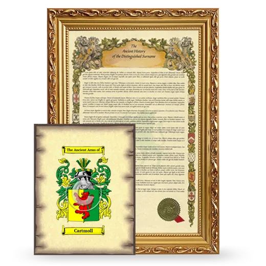 Cartmoll Framed History and Coat of Arms Print - Gold