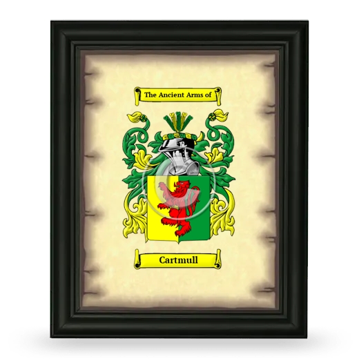 Cartmull Coat of Arms Framed - Black