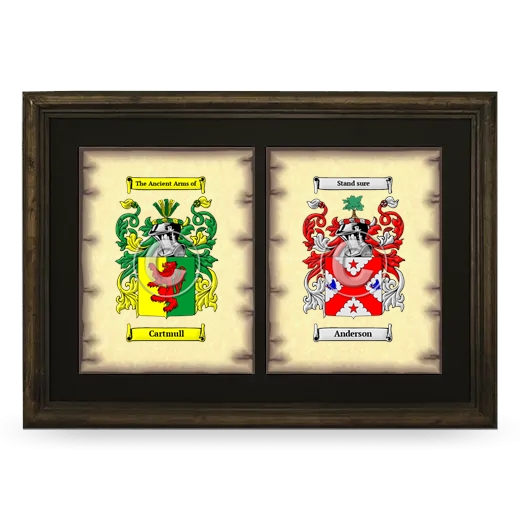 Double Coat of Arms Framed - Brown