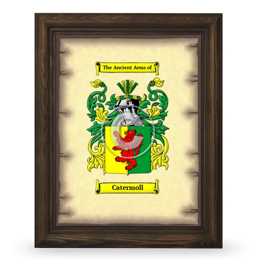 Catermoll Coat of Arms Framed - Brown