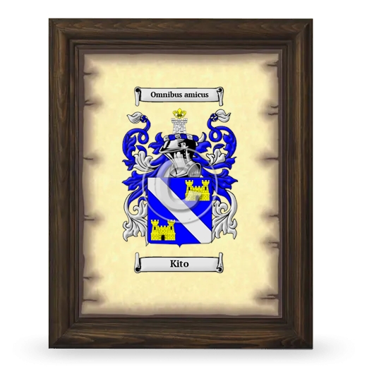 Kito Coat of Arms Framed - Brown