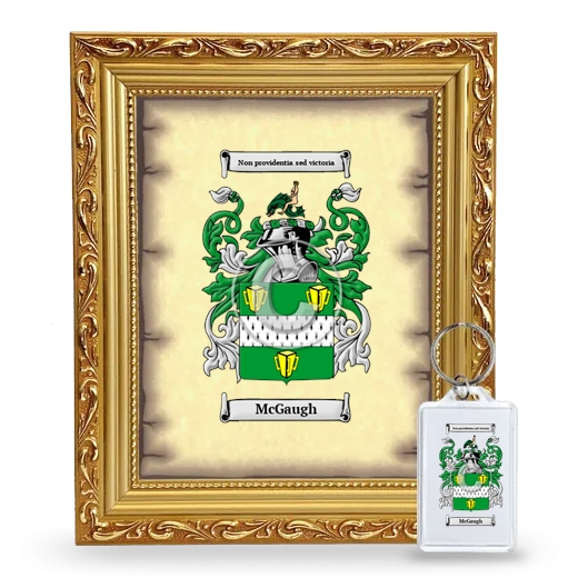 McGaugh Framed Coat of Arms and Keychain - Gold