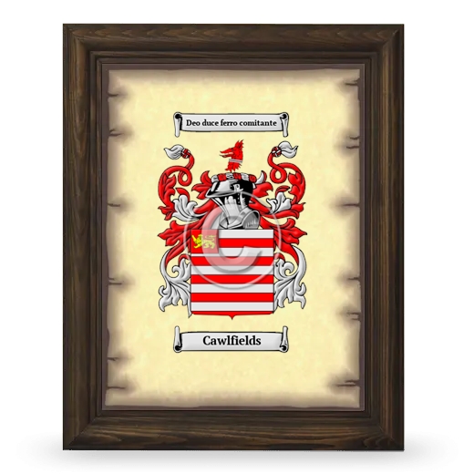 Cawlfields Coat of Arms Framed - Brown