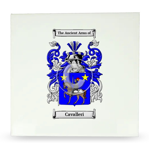 Cavalleri Large Ceramic Tile with Coat of Arms