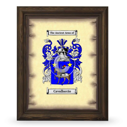 Cavalluccio Coat of Arms Framed - Brown