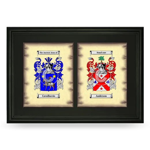 Double Coat of Arms Framed - Black