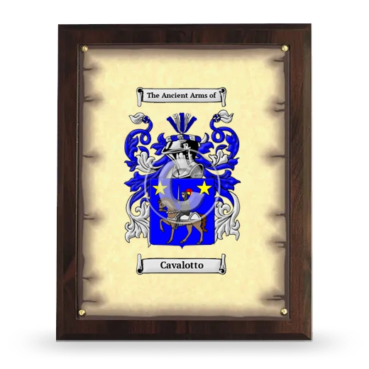 Cavalotto Coat of Arms Plaque