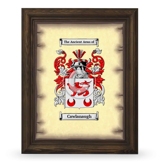 Cawlanaugh Coat of Arms Framed - Brown