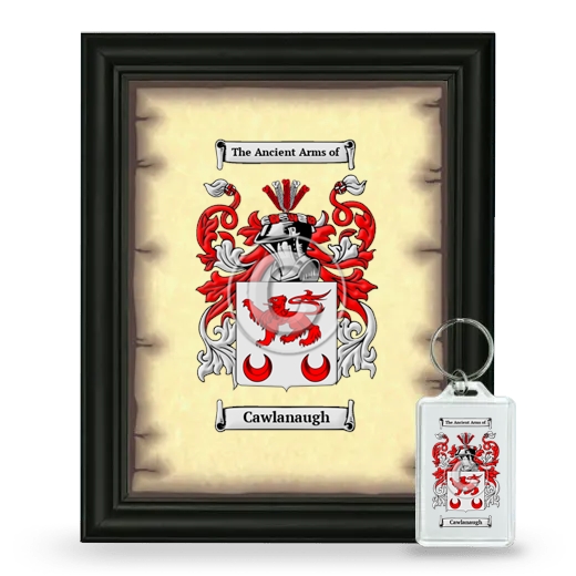 Cawlanaugh Framed Coat of Arms and Keychain - Black