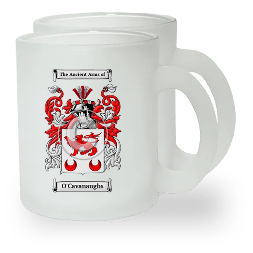 O'Cavanaughs Pair of Frosted Glass Mugs