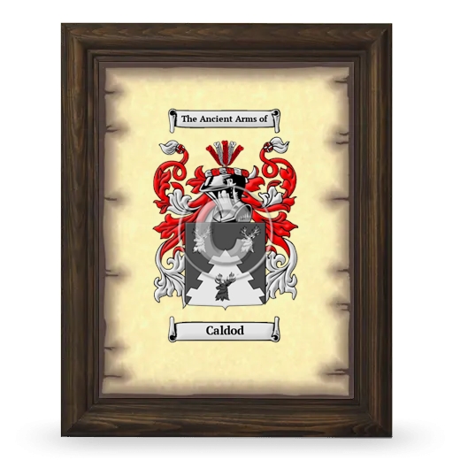 Caldod Coat of Arms Framed - Brown