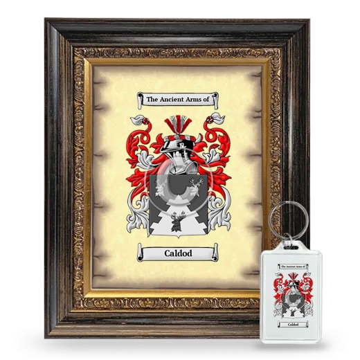 Caldod Framed Coat of Arms and Keychain - Heirloom