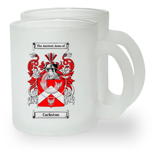Cackston Pair of Frosted Glass Mugs
