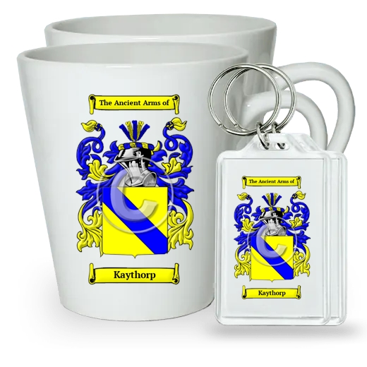 Kaythorp Pair of Latte Mugs and Pair of Keychains