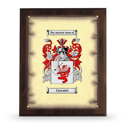 Ceccotti Coat of Arms Plaque