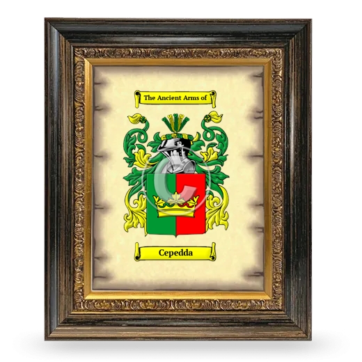 Cepedda Coat of Arms Framed - Heirloom