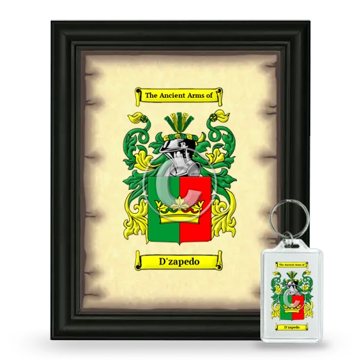 D'zapedo Framed Coat of Arms and Keychain - Black