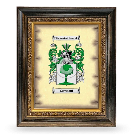 Cerretani Coat of Arms Framed - Heirloom