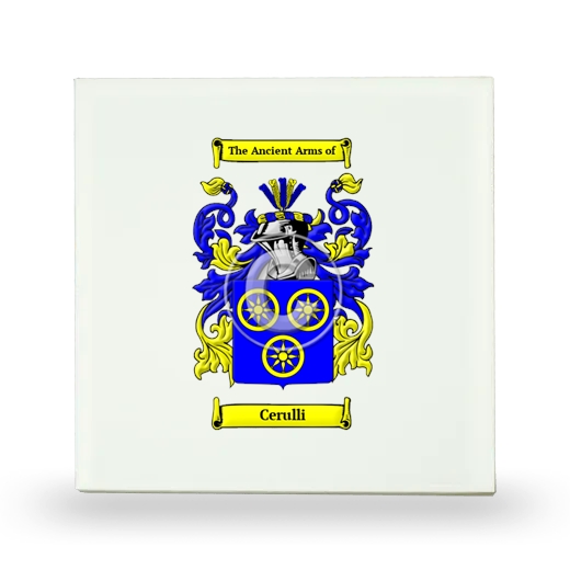 Cerulli Small Ceramic Tile with Coat of Arms