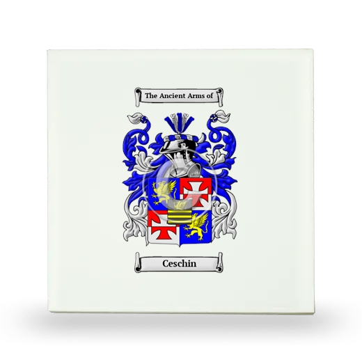 Ceschin Small Ceramic Tile with Coat of Arms