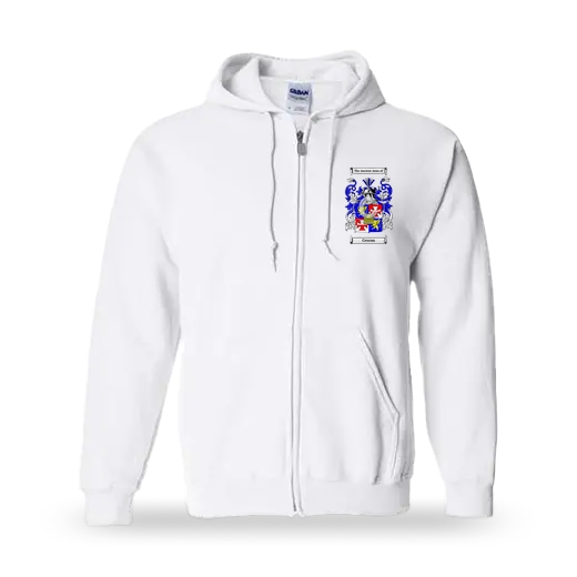 Cescon Unisex Coat of Arms Zip Sweatshirt - White