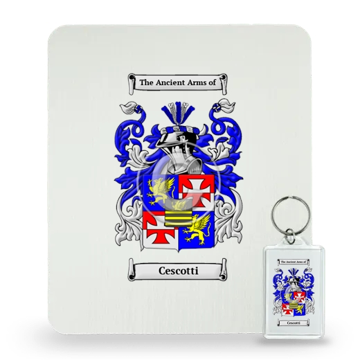 Cescotti Mouse Pad and Keychain Combo Package