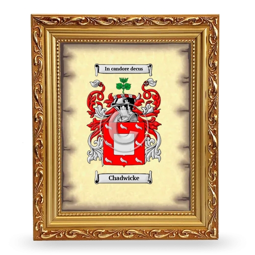 Chadwicke Coat of Arms Framed - Gold