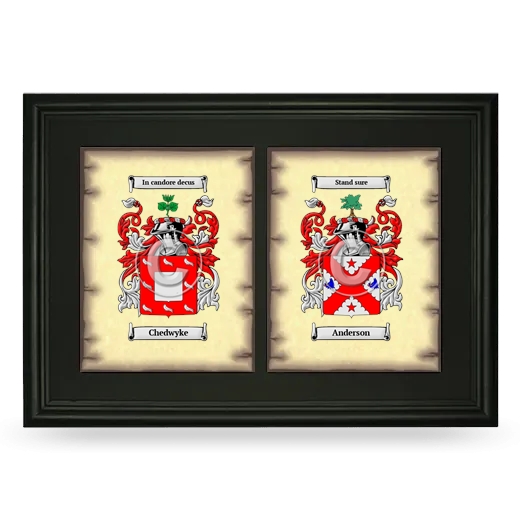 Double Coat of Arms Framed - Black