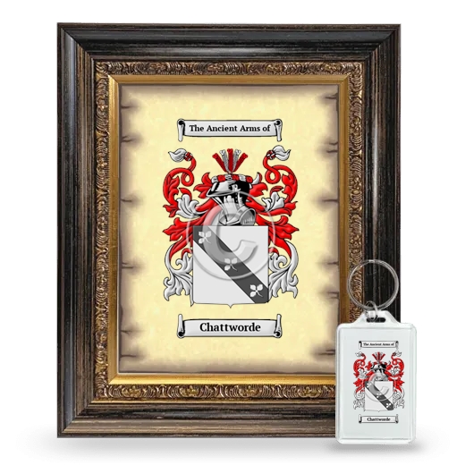 Chattworde Framed Coat of Arms and Keychain - Heirloom