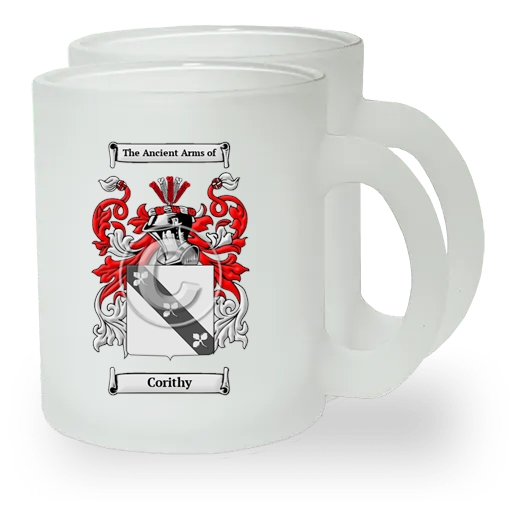 Corithy Pair of Frosted Glass Mugs