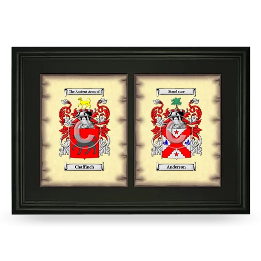 Double Coat of Arms Framed - Black