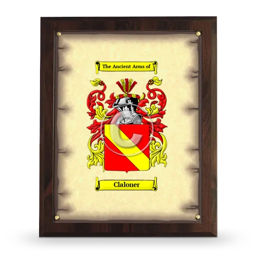 Claloner Coat of Arms Plaque